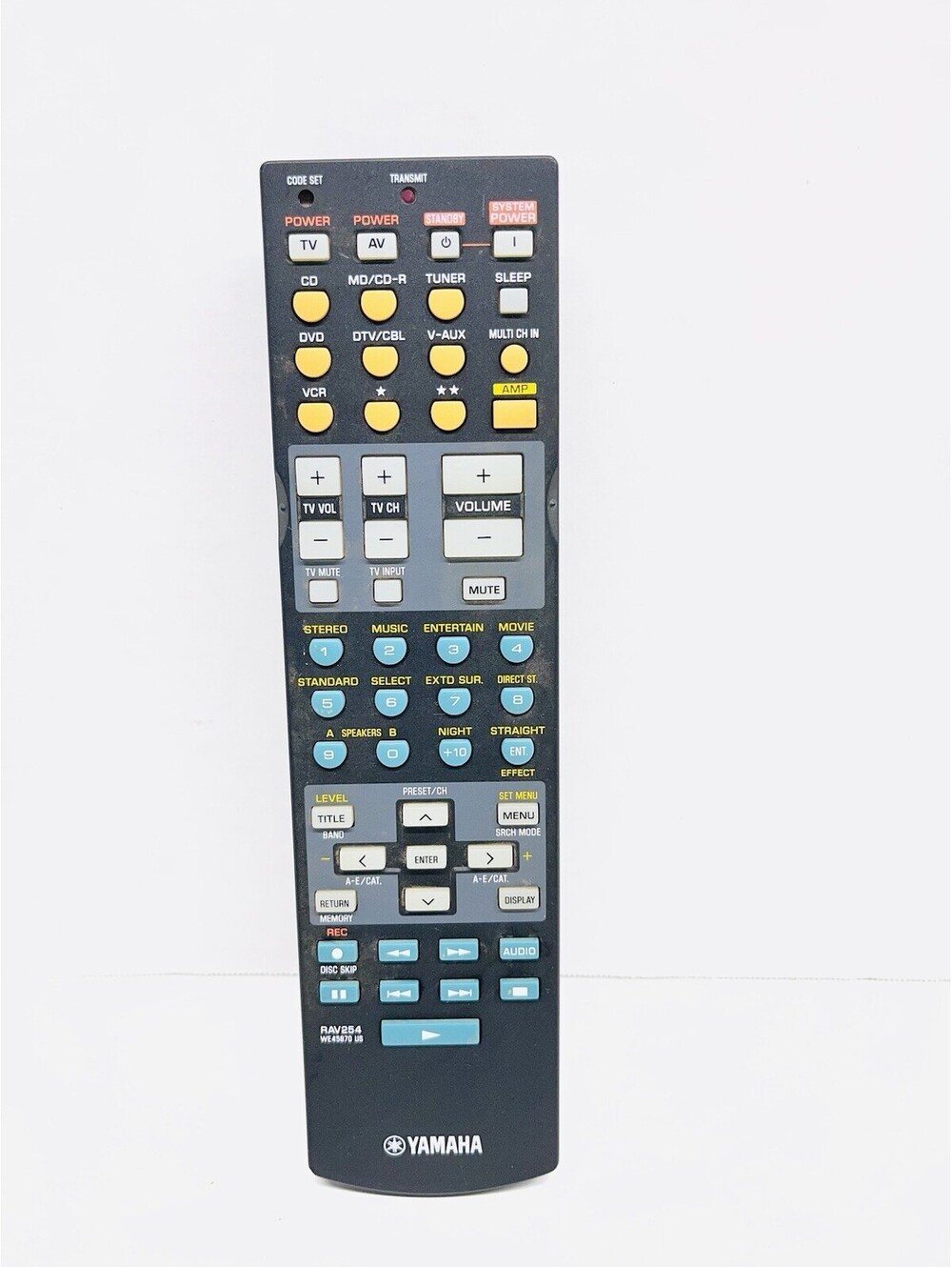 Yamaha RAV254 Remote Control WE45870 US OEM AV Receiver Audio System